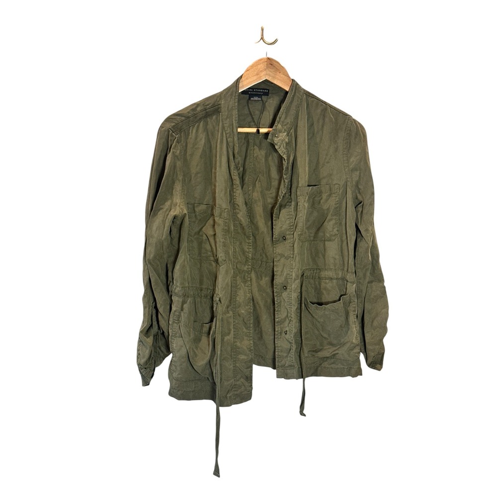 Social Standard by Sanctuary Olive Green‎ Tencel Utility Jacket Small Casual